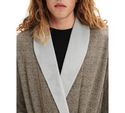 Shop Ugg Men's Robinson Fleece Robe In Wolf Grey