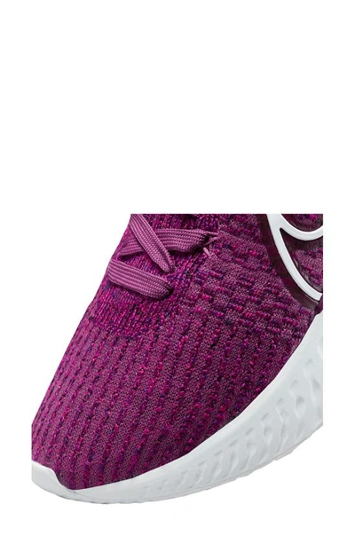 Shop Nike React Infinity Flyknit Running Shoe In Bordeaux/ White/ Pink/ Sangria