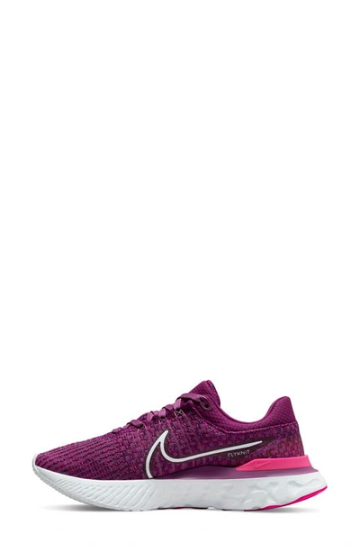 Nike React Infinity Flyknit Running Shoe In Bordeaux/ White/ Pink/ Sangria  | ModeSens