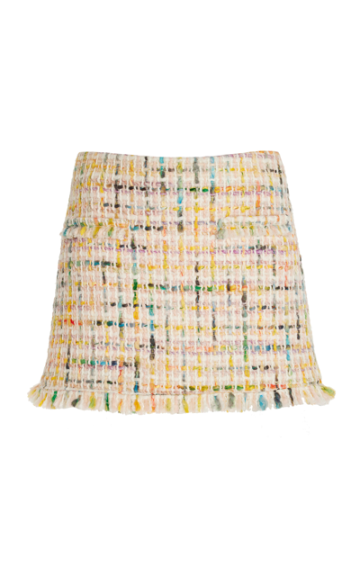 Shop Oscar De La Renta Women's Multicolor Boucle Tweed Mini Skirt