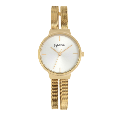 Shop Sophie And Freda Sedona Quartz Silver Dial Ladies Watch Sf5303 In Gold / Gold Tone / Silver