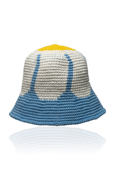 Shop Memorial Day Daisy Cotton Bucket Hat In Blue