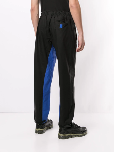 Shop Marcelo Burlon County Of Milan Bicolour Track Pants In 1045 Black Blue