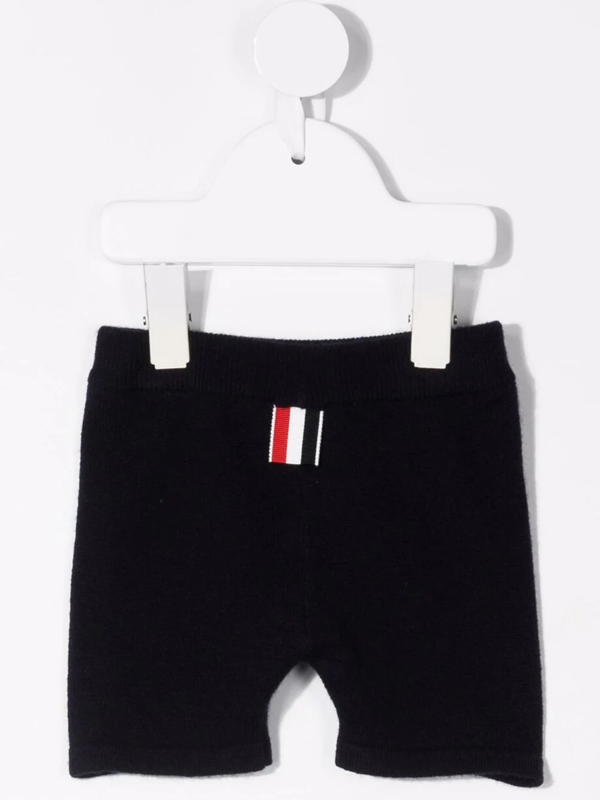 Thom Browne knitted-style cashmere shorts - Blue