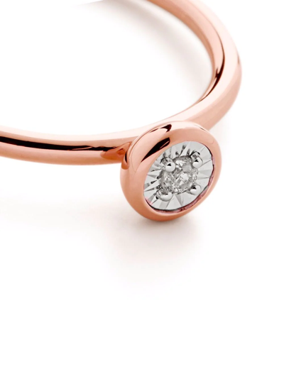 Shop Monica Vinader Diamond Essential Ring In Pink