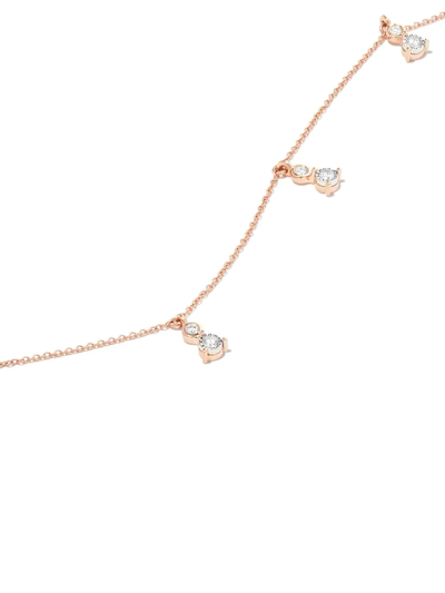 Dana Rebecca Designs 14k Rose Gold Ava Bea Dew Drop Station Diamond Necklace In Pink