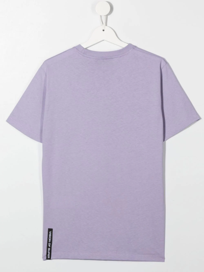 Shop Vision Of Super Graphic-print T-shirt In Purple