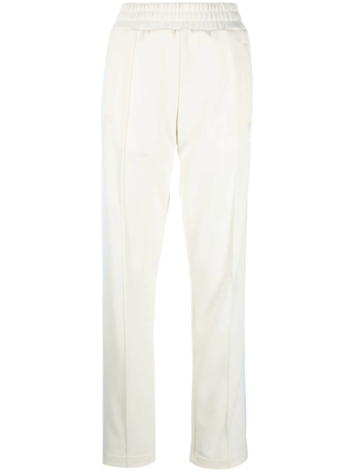 Palm Angels Side Stripe White Track Pants In White