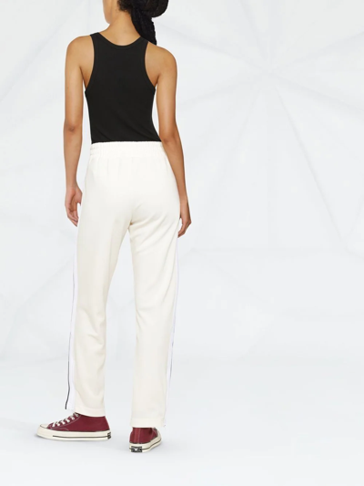 Palm Angels Side Stripe White Track Pants In White