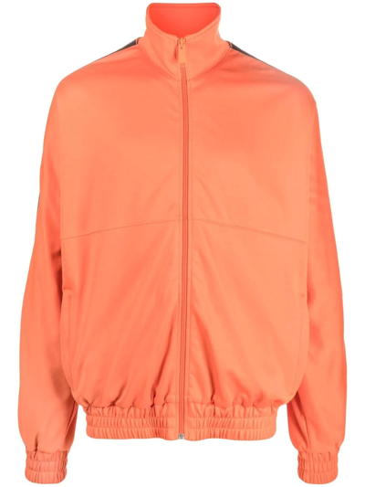 Shop Heron Preston Logo-patch Zip-fastening Jacket In Orange