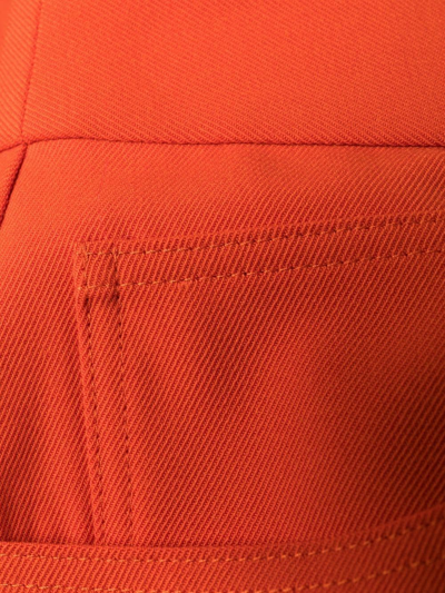 Shop Stella Mccartney High-rise Flared Trousers In Orange