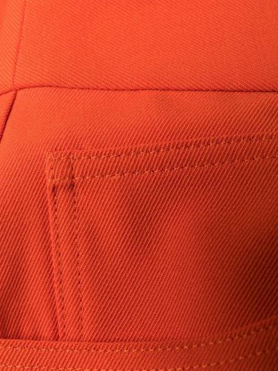 Stella Mccartney Orange High-rise Flared Trousers In Orange