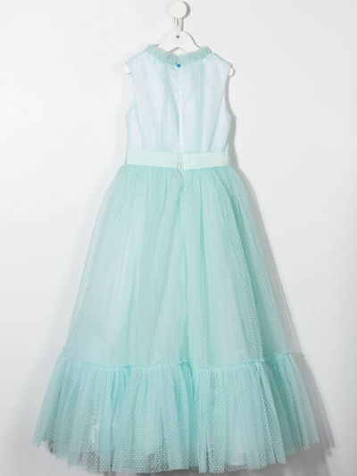 Shop Marchesa Couture Tulle-overlay Dress In Green