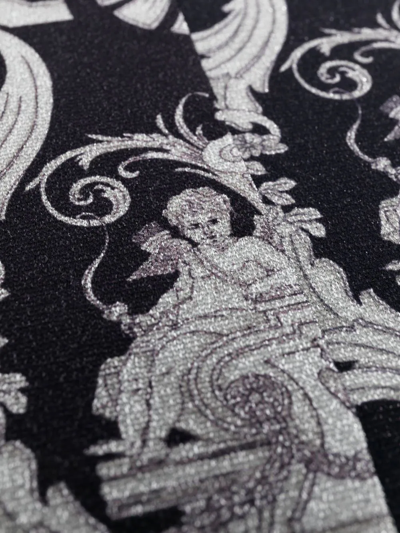 Shop Versace Baroque Pattern-print Socks In Black