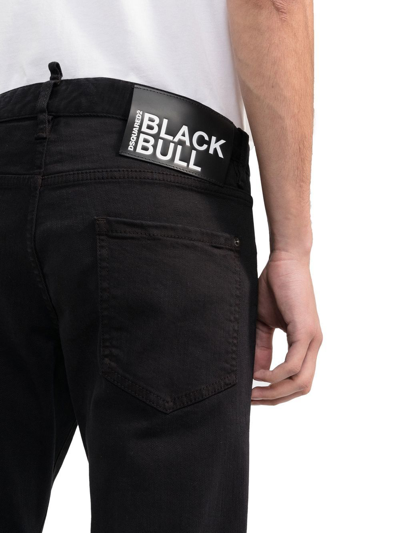 Dsquared2 Cotton Cargo Trouser With Logo Patch In Black