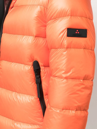 Shop Peuterey Feather-down Padded Puffer Jacket In Orange