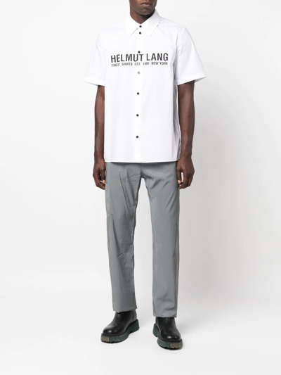 Shop Helmut Lang Straight-leg Trousers In Silver
