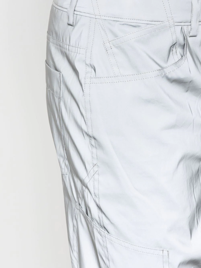 Shop Helmut Lang Straight-leg Trousers In Silver