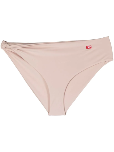 Shop Diesel Ash Twisted Bikini Bottoms In Neutrals