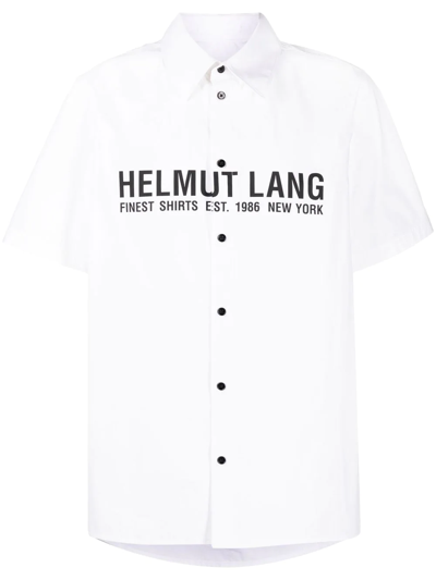 Shop Helmut Lang Short Sleeve Shirt In White