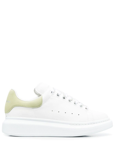 Alexander McQueen White & Green Oversized Sneakers