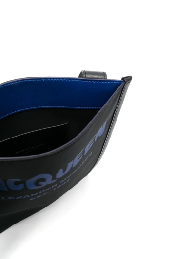 Shop Alexander Mcqueen Logo-print Messenger Bag In Black