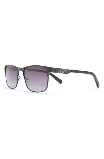 Shop Guess 56mm Square Sunglasses In Matte Black / Gradient Smoke