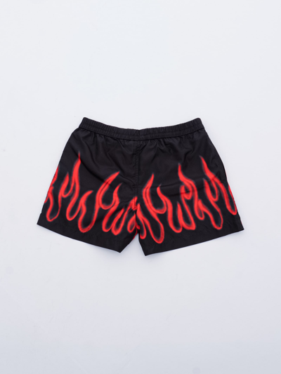 Shop Vision Of Super Boxer Beachwear In Nero-rosso