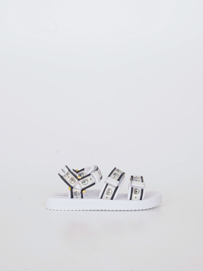Shop Chiara Ferragni Sandalo Logomania Sandal In Bianco