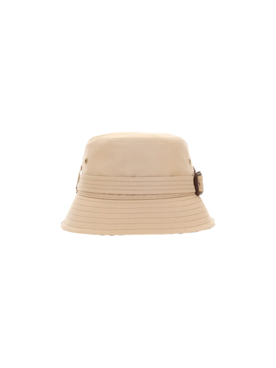 Shop Burberry Bucket Hat In Honey Beige