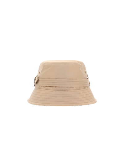 Shop Burberry Bucket Hat In Honey Beige