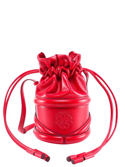 Shop Alexander Mcqueen The Soft Curve Bucket Bag In Red