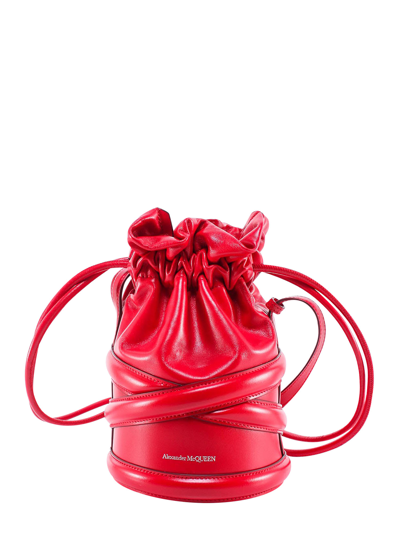 Shop Alexander Mcqueen The Soft Curve Bucket Bag In Red