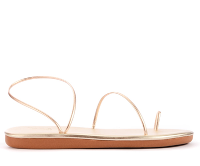 Shop Ancient Greek Sandals Kansiz In Platinum-coloured Leather In Argento