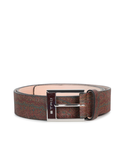 Shop Etro Paisley 3,5 In Brown