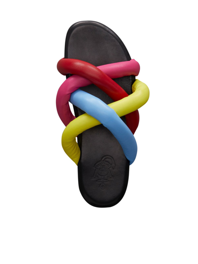 Shop Moncler Genius Jbraided Slides Shoes In Multi