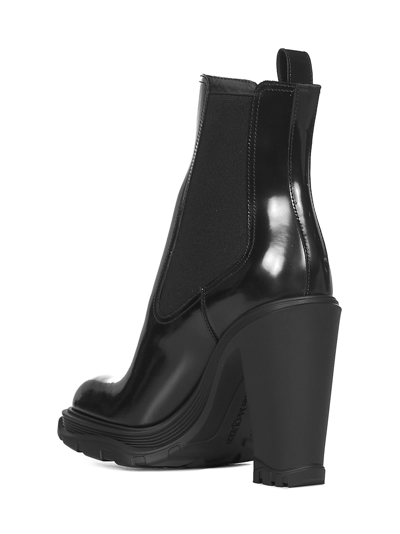 Shop Alexander Mcqueen Chelsea Tread Boots In Black