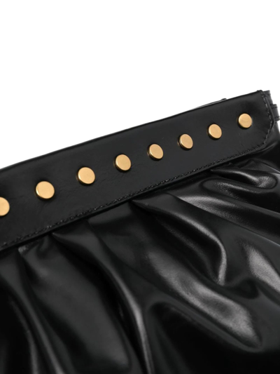 Shop Isabel Marant Black Leather Luz Leather Clutch Bag In Nero