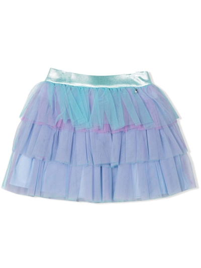 Shop Simonetta Blue Polyamide Skirt In Multicolor
