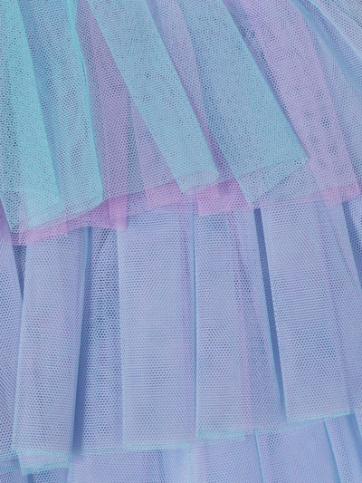 Shop Simonetta Blue Polyamide Skirt In Multicolor