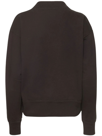 Shop Isabel Marant Étoile Dark Grey Cotton Blend Sweatshirt In Nero