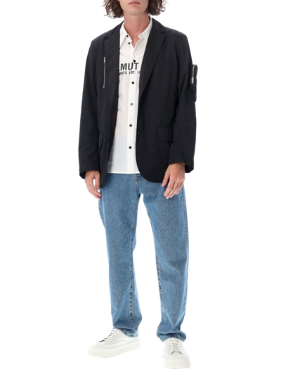 Shop Helmut Lang Nylon Blazer In Black