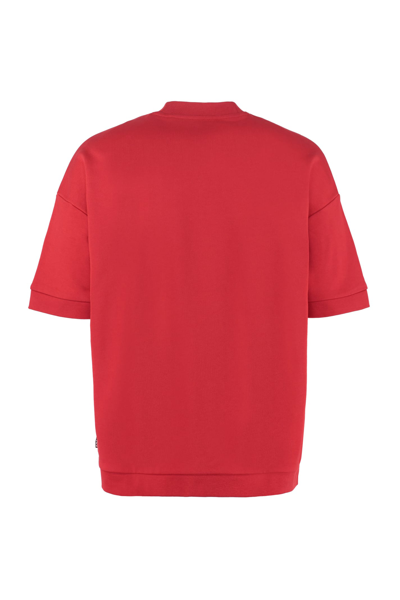 Shop Hugo Boss Boss X Peanuts - Short Sleeved Sweatshirt In Red