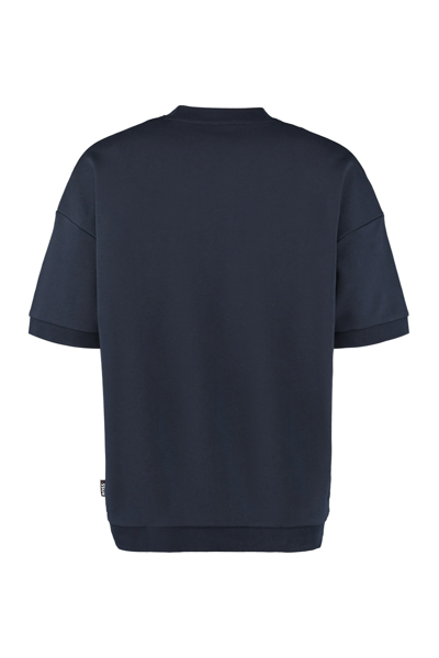 Shop Hugo Boss Boss X Peanuts - Short Sleeved Sweatshirt In Blue