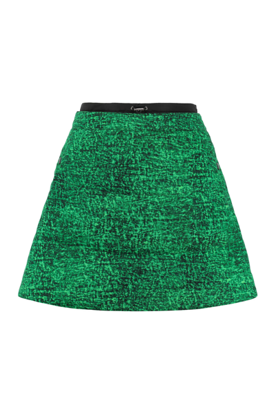 Shop Moncler Genius 1 Moncler Jw Anderson - Cotton Mini-skirt In Green