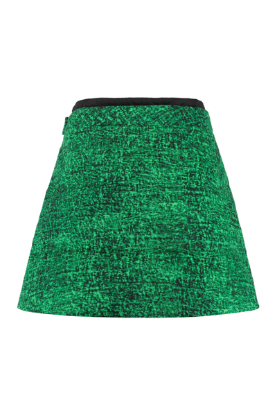 Shop Moncler Genius 1 Moncler Jw Anderson - Cotton Mini-skirt In Green