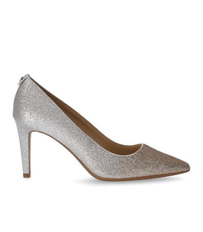 Shop Michael Kors Dorothy Glitter Silver Gold Pump In Oro/argento