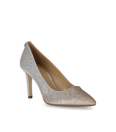 Shop Michael Kors Dorothy Glitter Silver Gold Pump In Oro/argento