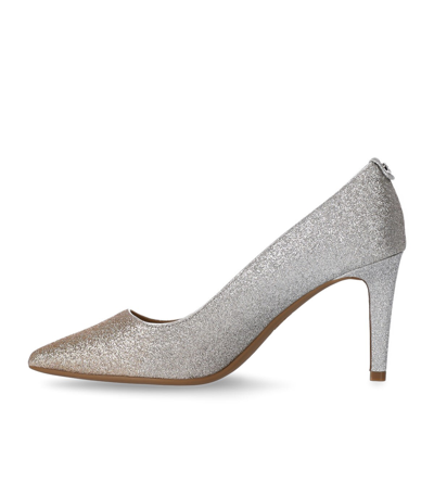 Shop Michael Kors Dorothy Glitter Silver Gold Pump In Oro/argento