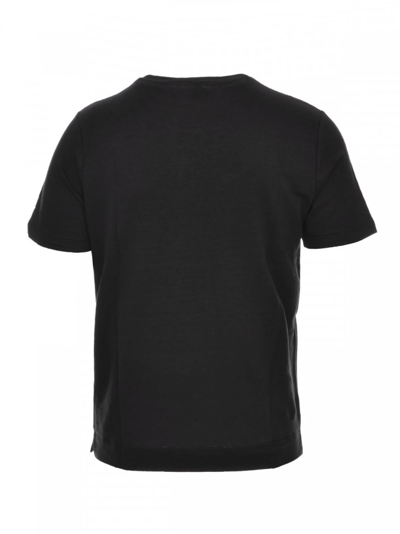 Shop Fedeli Linen Flex T-shirt In Black